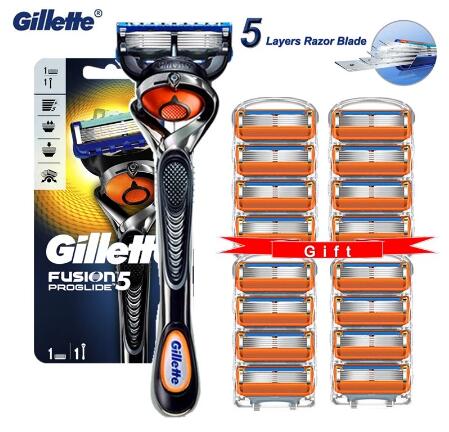 남성용 면도기 면도기 Gillettee Fusion Proglide 5 레이어 카세트 교체 용 블레이드